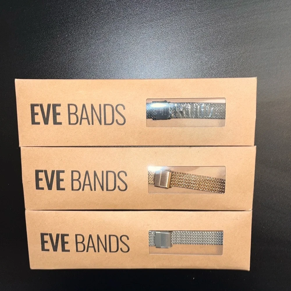 3 Apple Watch Wristbands - 3 colors (rose gold, stellar, black)